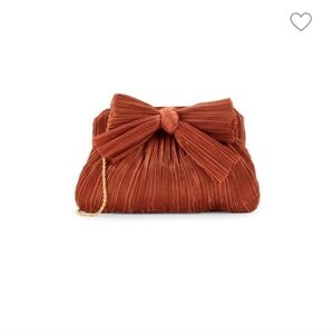 LOEFFLER RANDALL - Rayne Pleated Bow Evening Bag - Rust